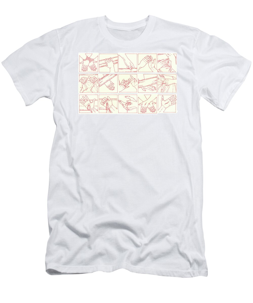 Stations Of The Cross T-Shirt featuring the drawing Stations of the Cross by William Hart McNichols