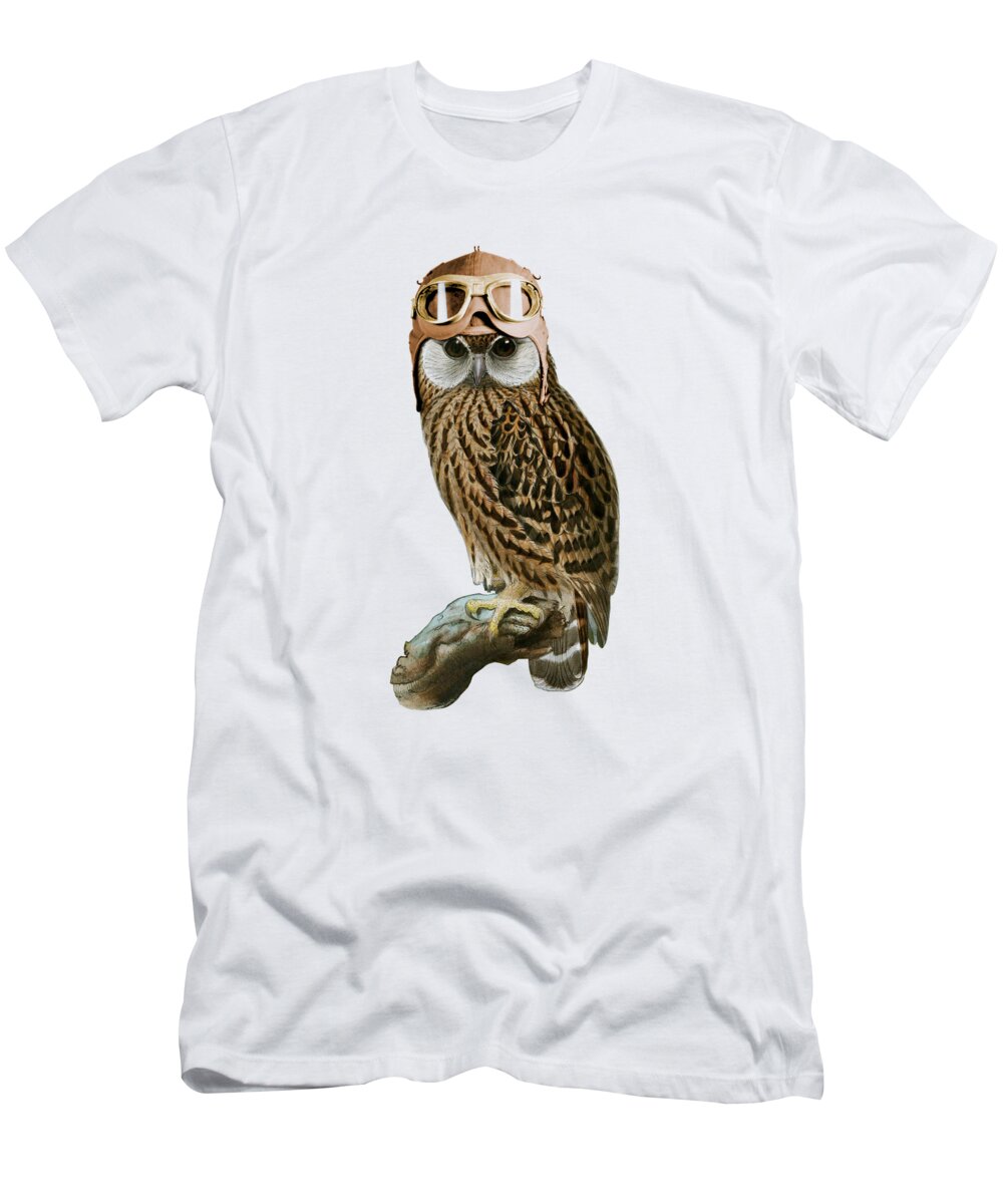Steampunk T-Shirt featuring the digital art Steampunk Owl by Madame Memento