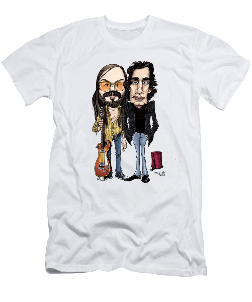 Caricature T-Shirt featuring the drawing Steely Dan in color by Mike Scott