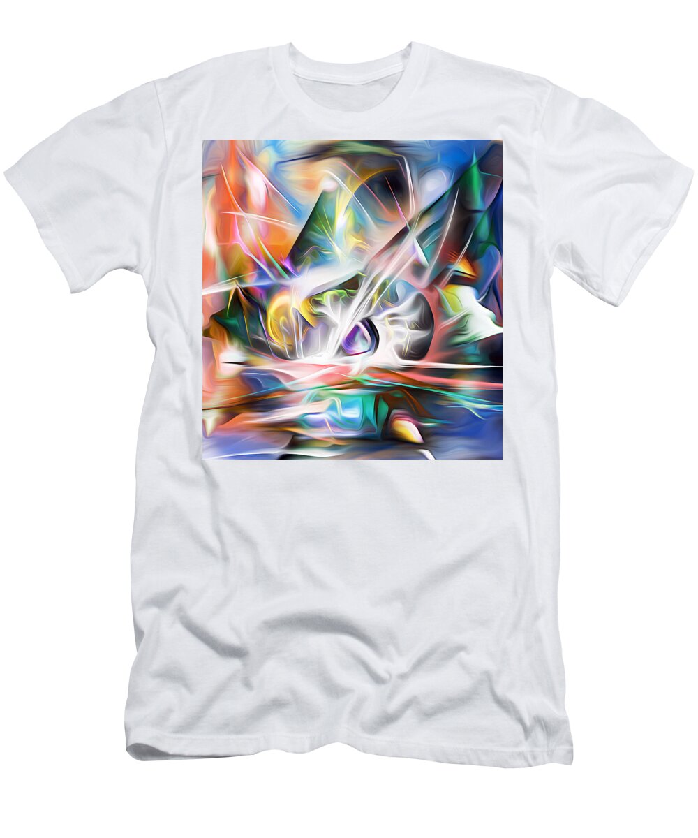 Abstract T-Shirt featuring the digital art Steppin Out by Jeff Malderez