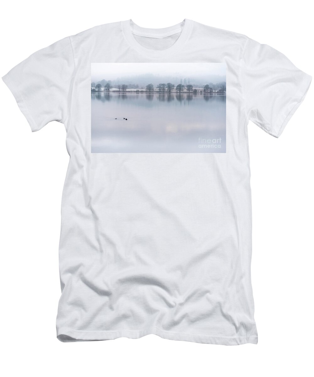 Lake District T-Shirt featuring the photograph Still Water Lake, Cumbria by Perry Rodriguez
