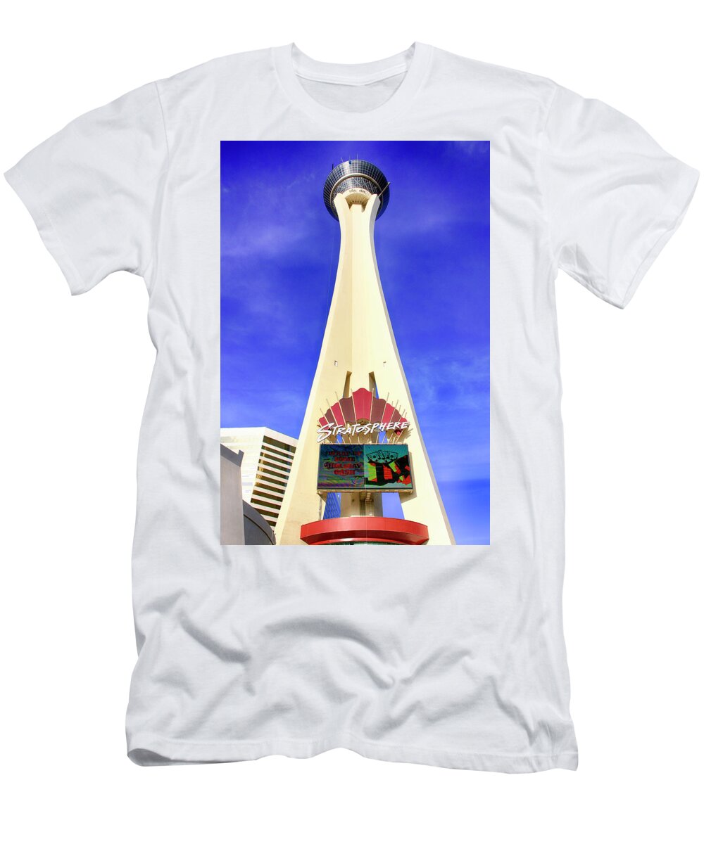 Strasophere T-Shirt featuring the photograph Stratosphere Casino Hotel by Chris Smith