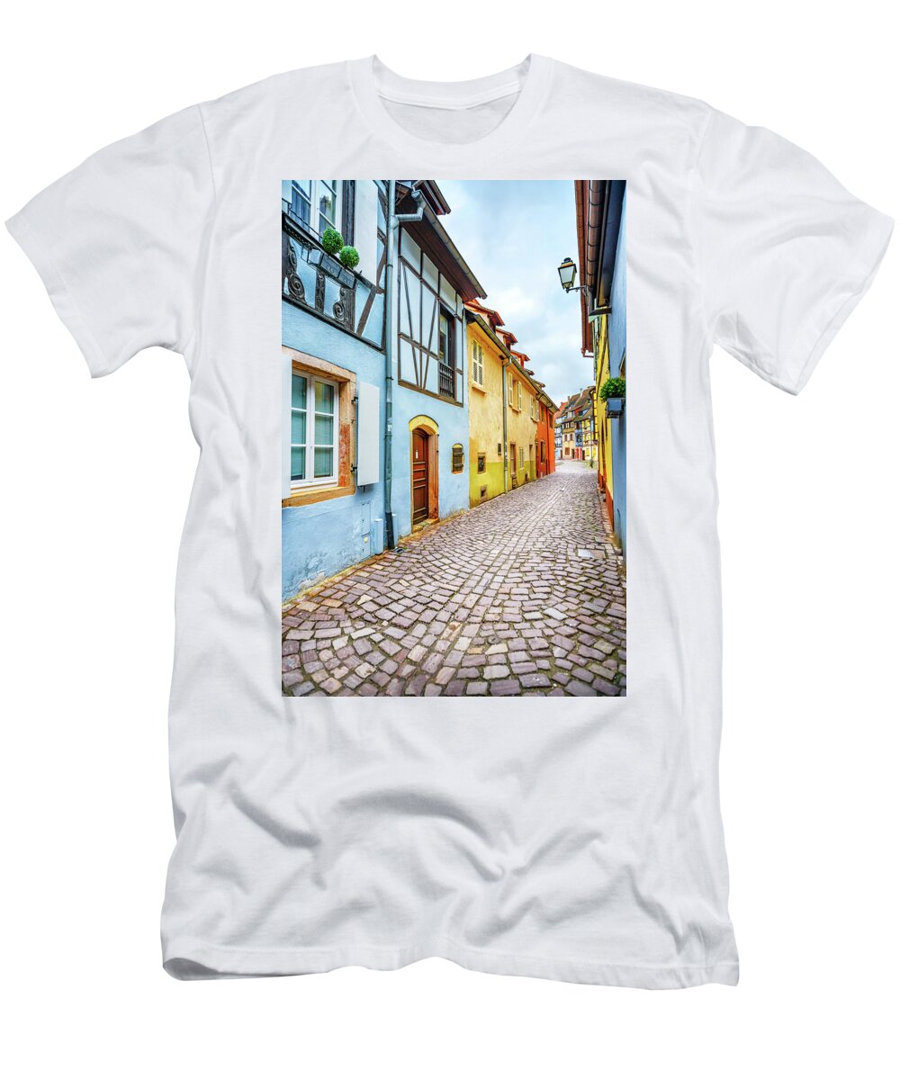 Alsace T-Shirt featuring the photograph Street of Alsace, Colmar by Stefano Orazzini
