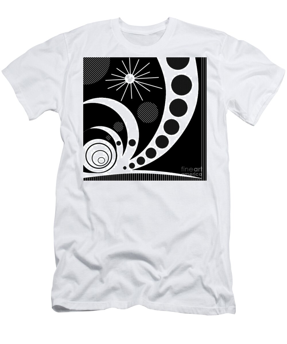 Black T-Shirt featuring the digital art Sunshine In The Darkness by Designs By L