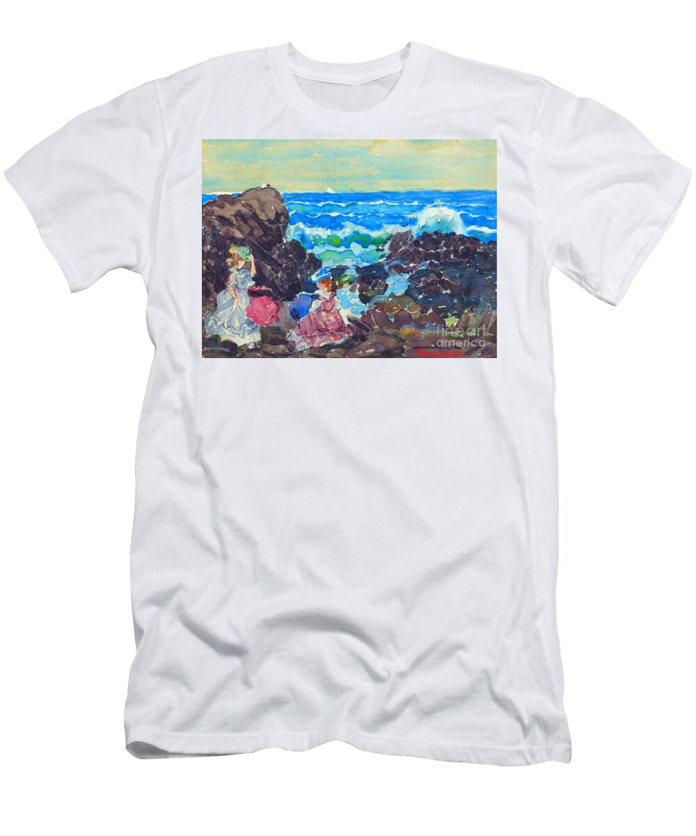 Surf T-Shirt featuring the painting Surf, Cohasset by Maurice Prendergast