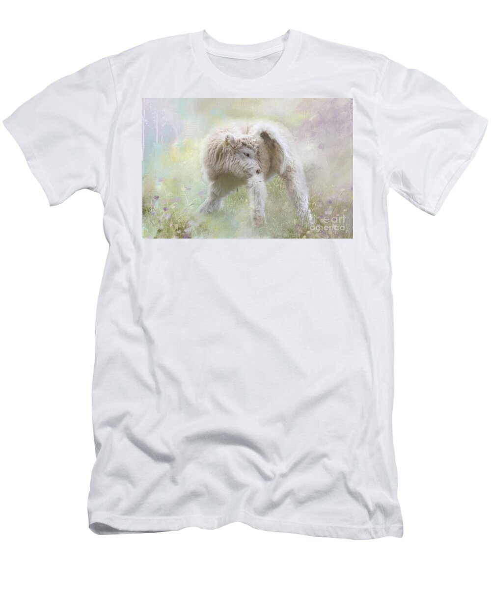 Highland T-Shirt featuring the photograph Sweet Highland Baby by Eva Lechner