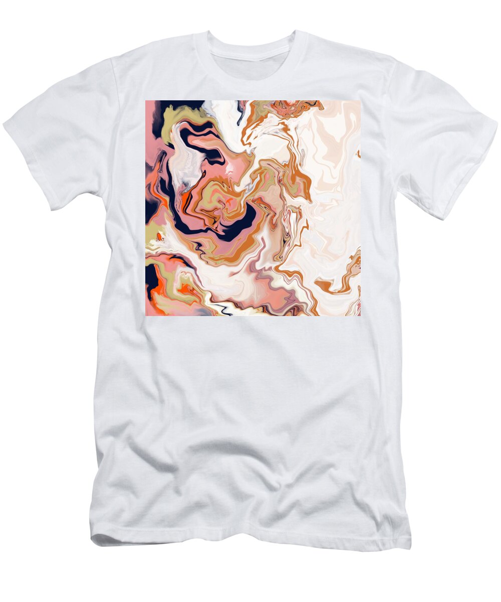 Marble T-Shirt featuring the digital art Swirl by Itsonlythemoon -