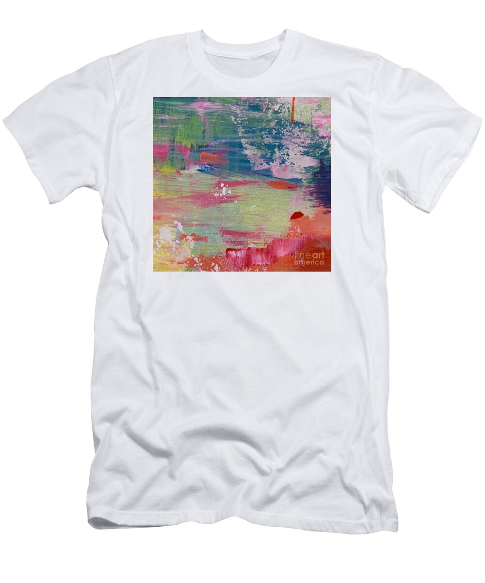 Abstract Art T-Shirt featuring the painting Take it Easy by Christie Olstad