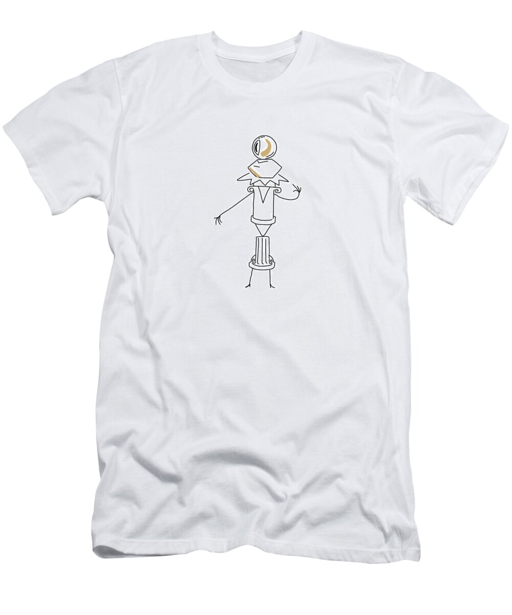 Sage T-Shirt featuring the drawing Tall Sage by J Lyn Simpson