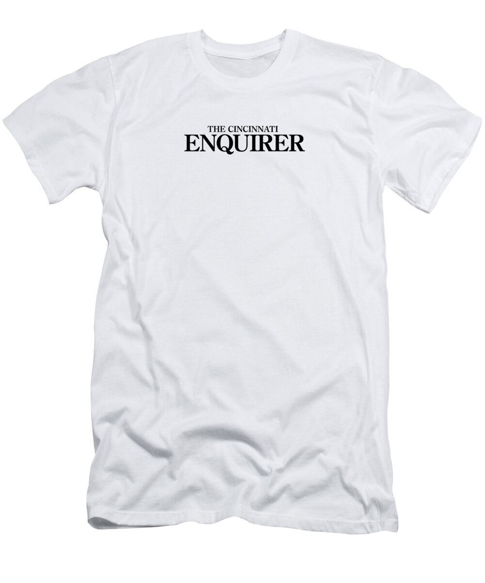 Cincinnati T-Shirt featuring the digital art The Cincinnati Enquirer Black Logo by Gannett Co