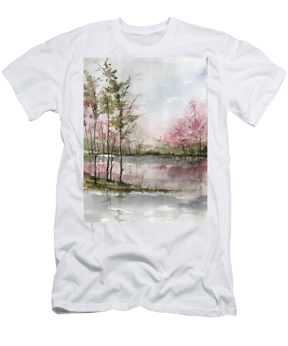 Fine T-Shirt featuring the painting The Finer Things by Robin Miller-Bookhout