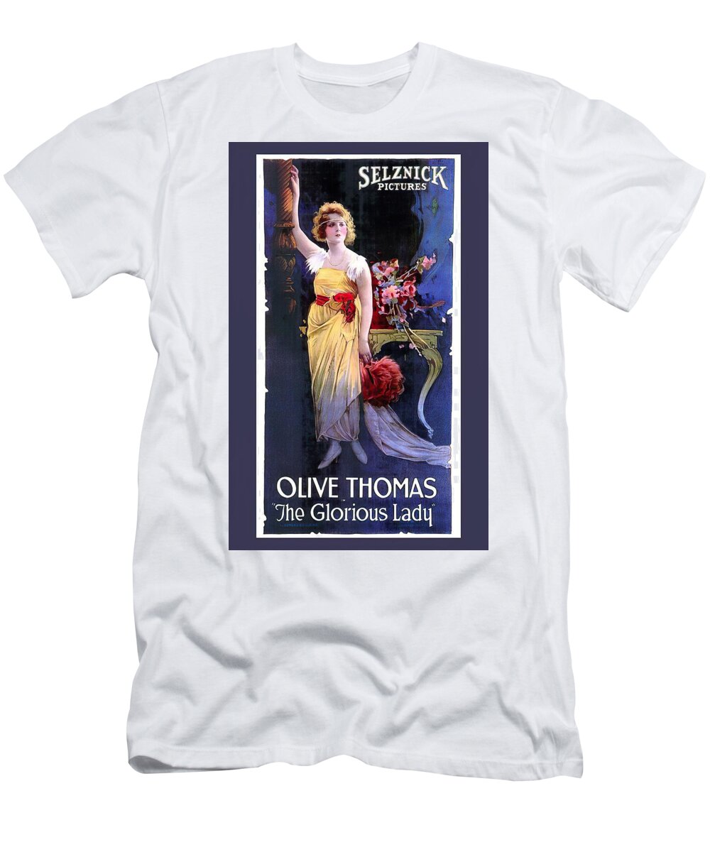 Glorious T-Shirt featuring the mixed media ''The Glorious Lady'', 1919 by Movie World Posters