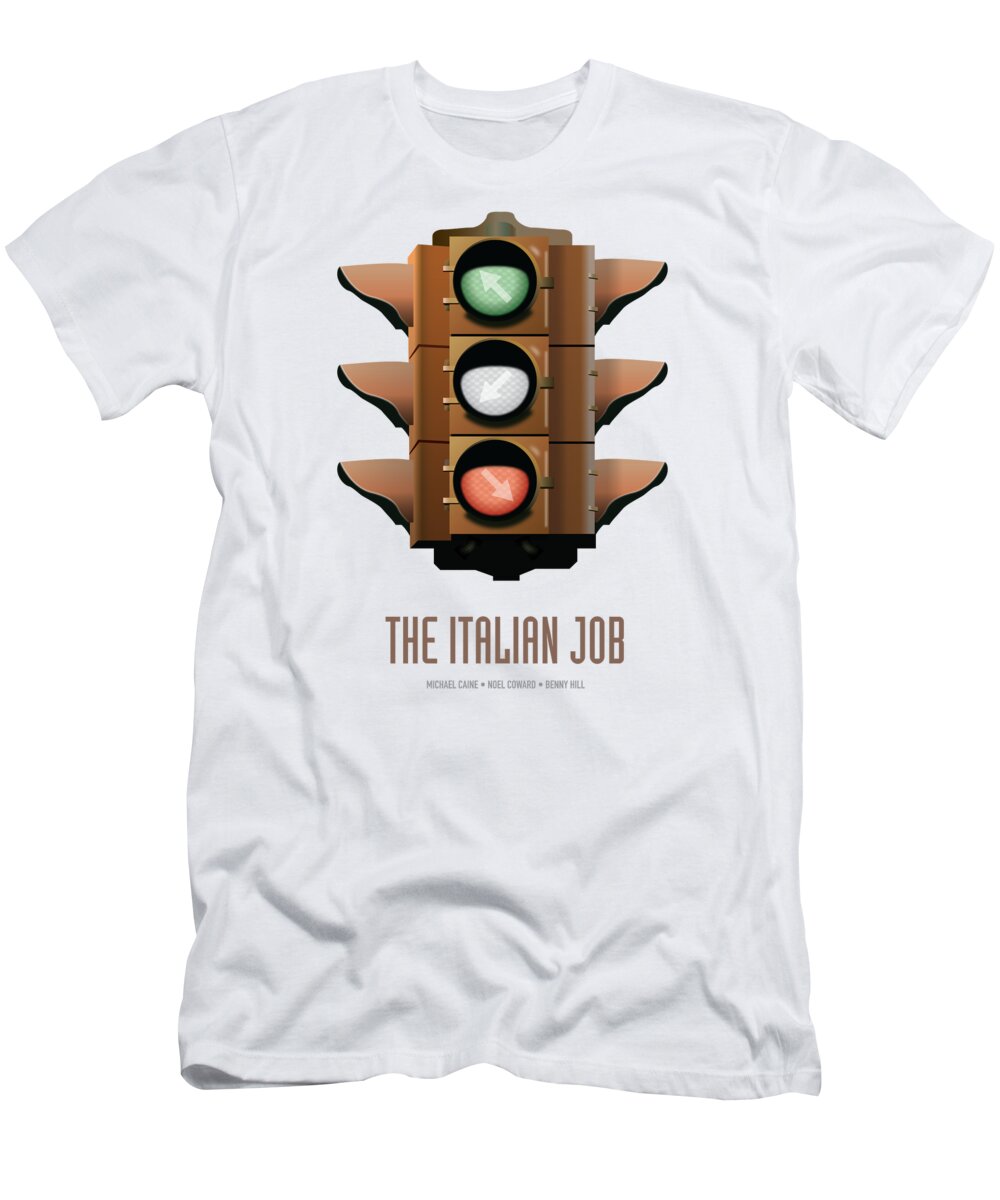 Movie Poster T-Shirt featuring the digital art The Italian Job - Alternative Movie Poster by Movie Poster Boy