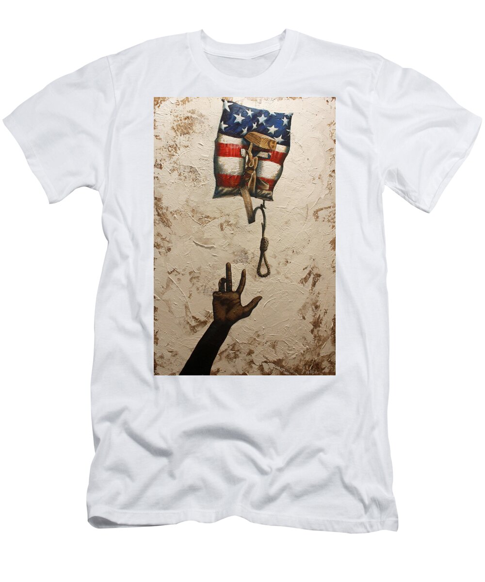 Life T-Shirt featuring the painting The Life Jacket by Jerome White