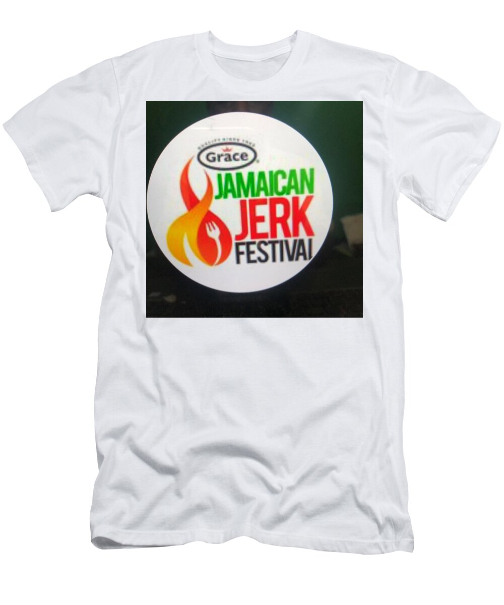 Jamaica A Dish T-Shirt featuring the photograph The National Jerk Fest by Trevor A Smith