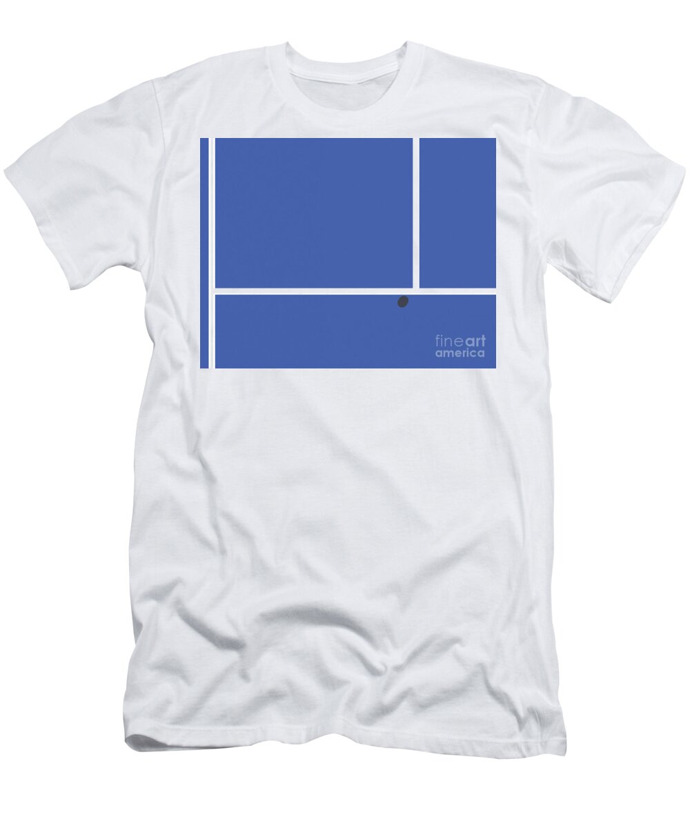 Tennis T-Shirt featuring the digital art The Serve is Out by Kae Cheatham