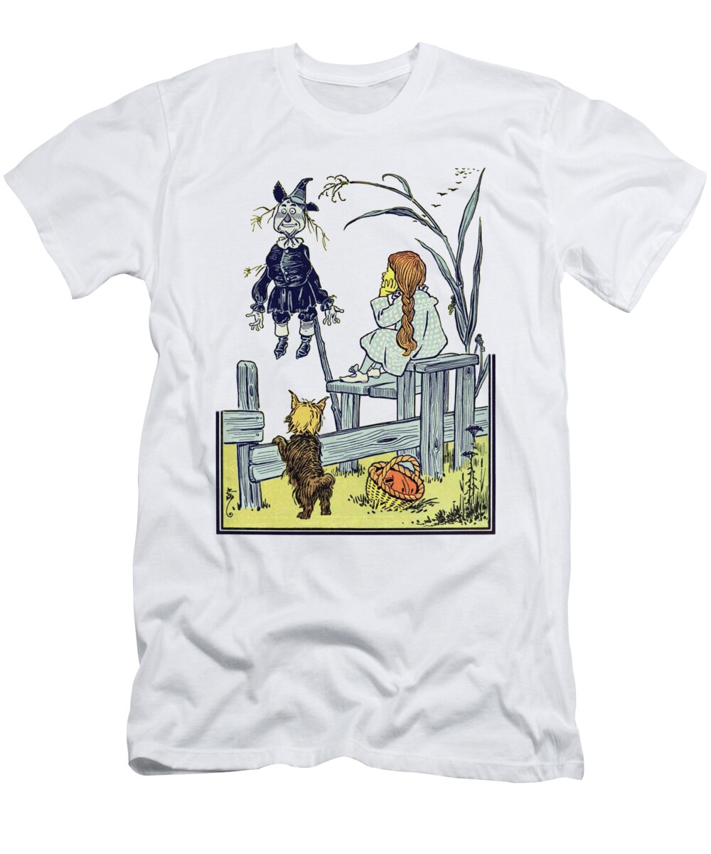 The Wizard Of Oz T-Shirt featuring the digital art The Wonderful Wizard of Oz by Madame Memento