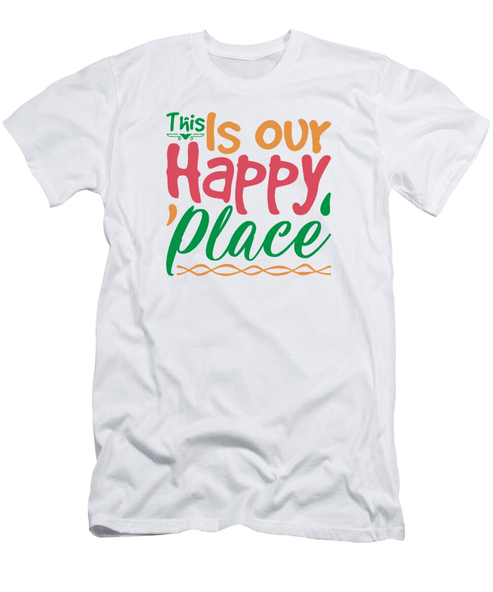 Xmas T-Shirt featuring the digital art This is our happy place by Jacob Zelazny