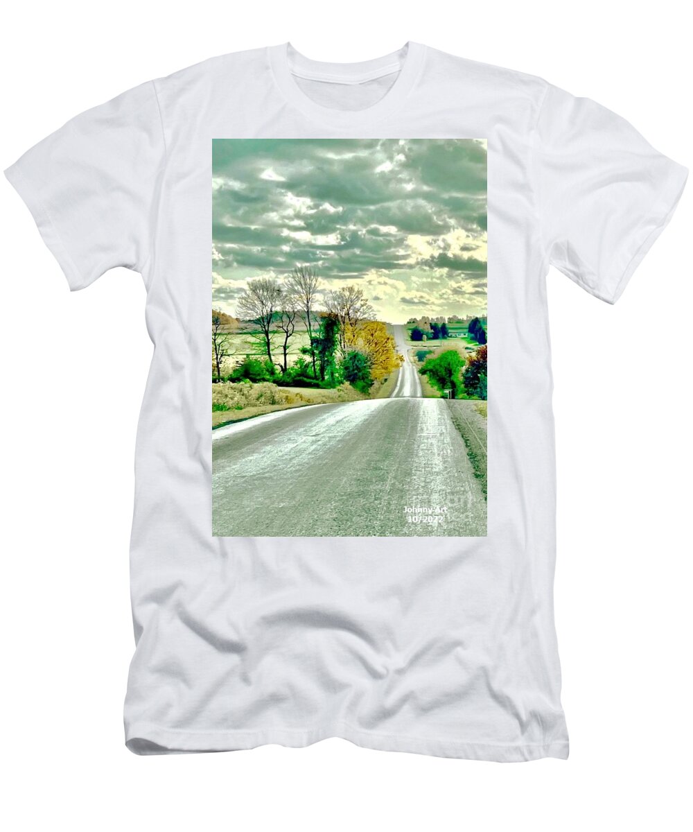 Fall T-Shirt featuring the photograph Those Country Roads by John Anderson