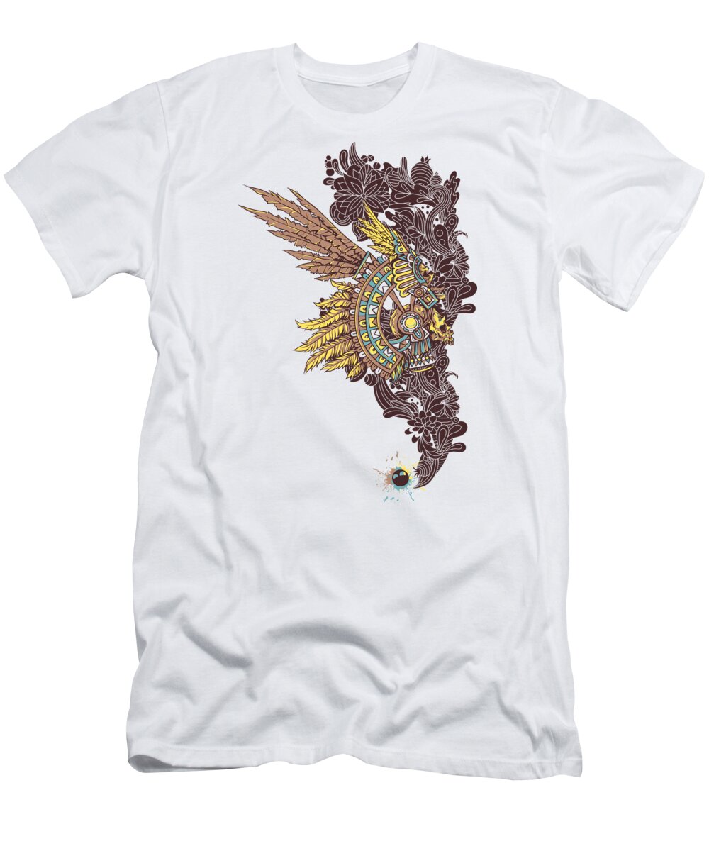 Floral T-Shirt featuring the digital art Tribal Art by Jacob Zelazny