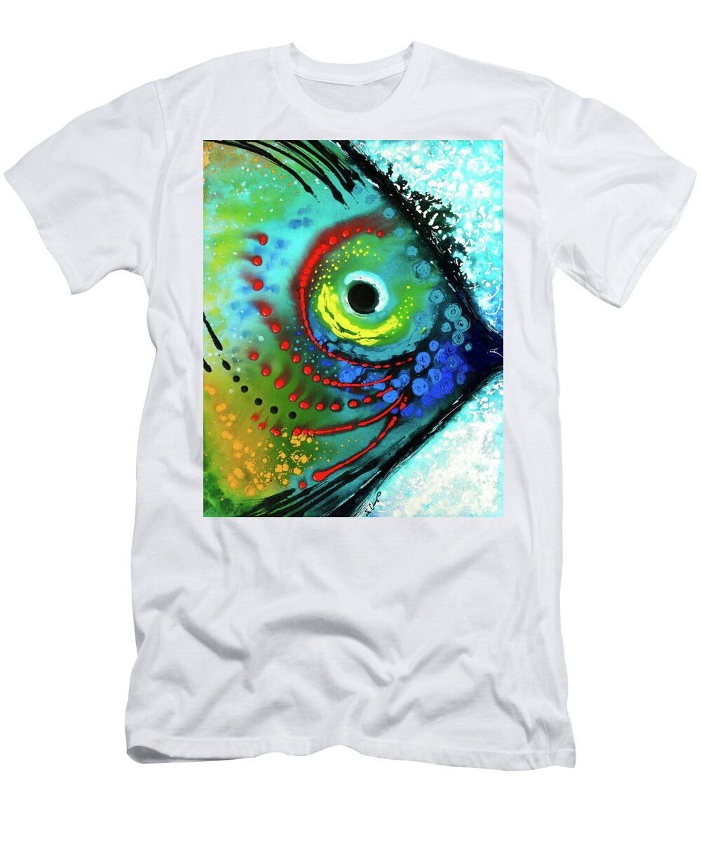 Fish T-Shirt featuring the painting Tropical Fish by Sharon Cummings