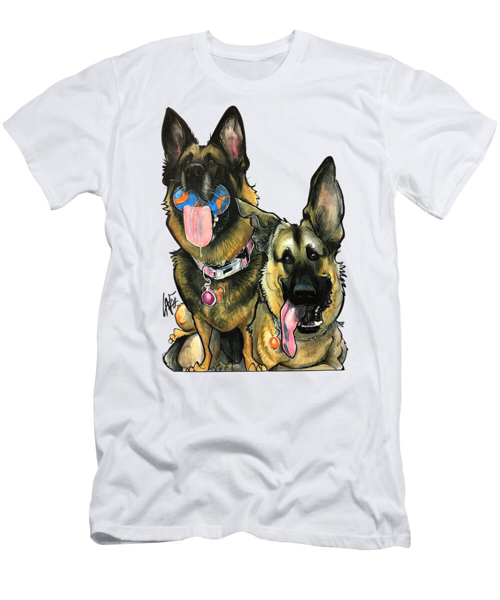 Dog T-Shirt featuring the drawing Trostle 4170 by Canine Caricatures By John LaFree
