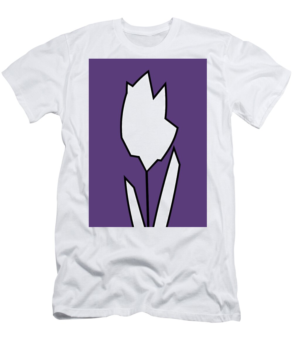 Tulip T-Shirt featuring the digital art Tulip by Fatline Graphic Art