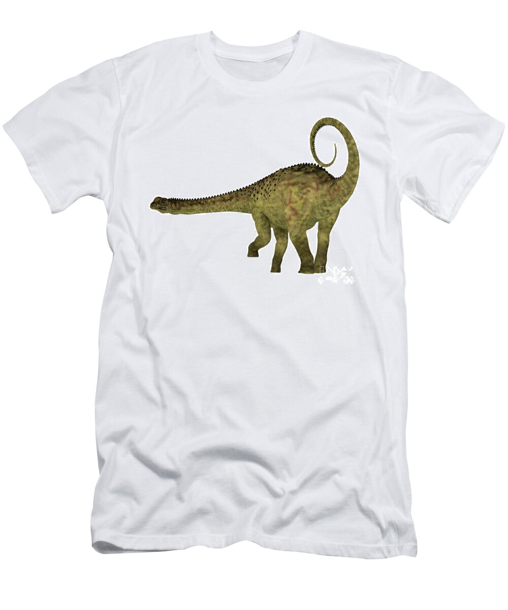 Uberabatitan T-Shirt featuring the digital art Uberabatitan Dinosaur Tail by Corey Ford
