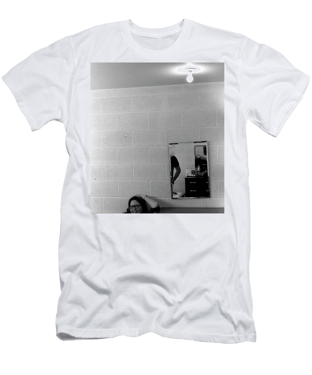 University Of Arizona T-Shirt featuring the photograph University of Arizona Dorm Room, With Student 1973 by Jeremy Butler