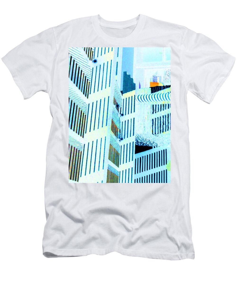 Abstract T-Shirt featuring the digital art Urban Abstraction by T Oliver