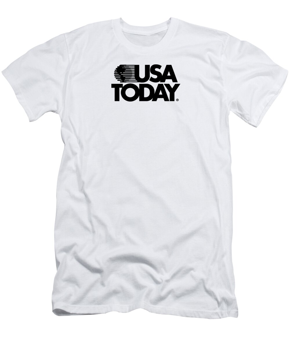 Usa Today Retro T-Shirt featuring the digital art USA TODAY Retro Black Logo  by Gannett Co