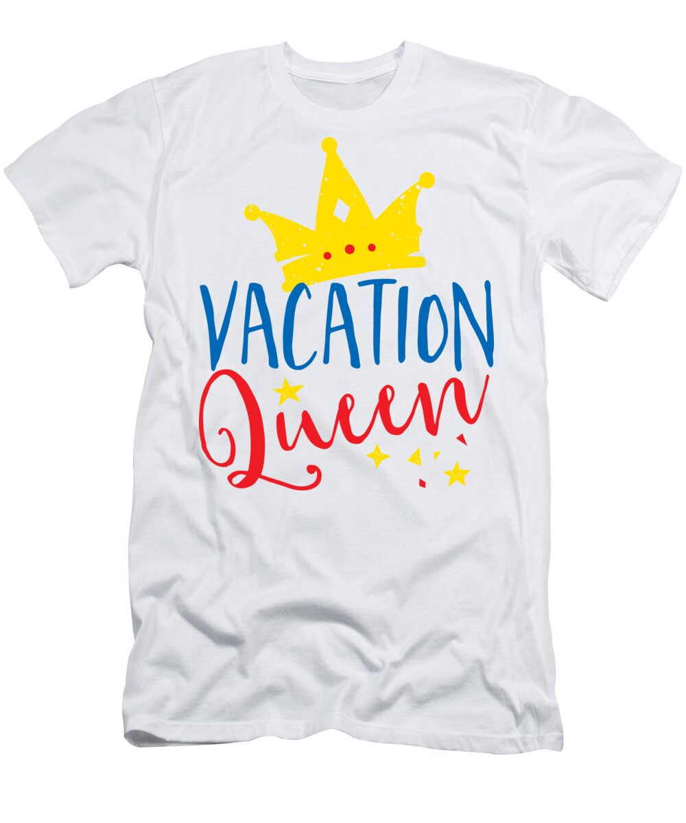 Beach T-Shirt featuring the digital art Vacation Queen by Jacob Zelazny
