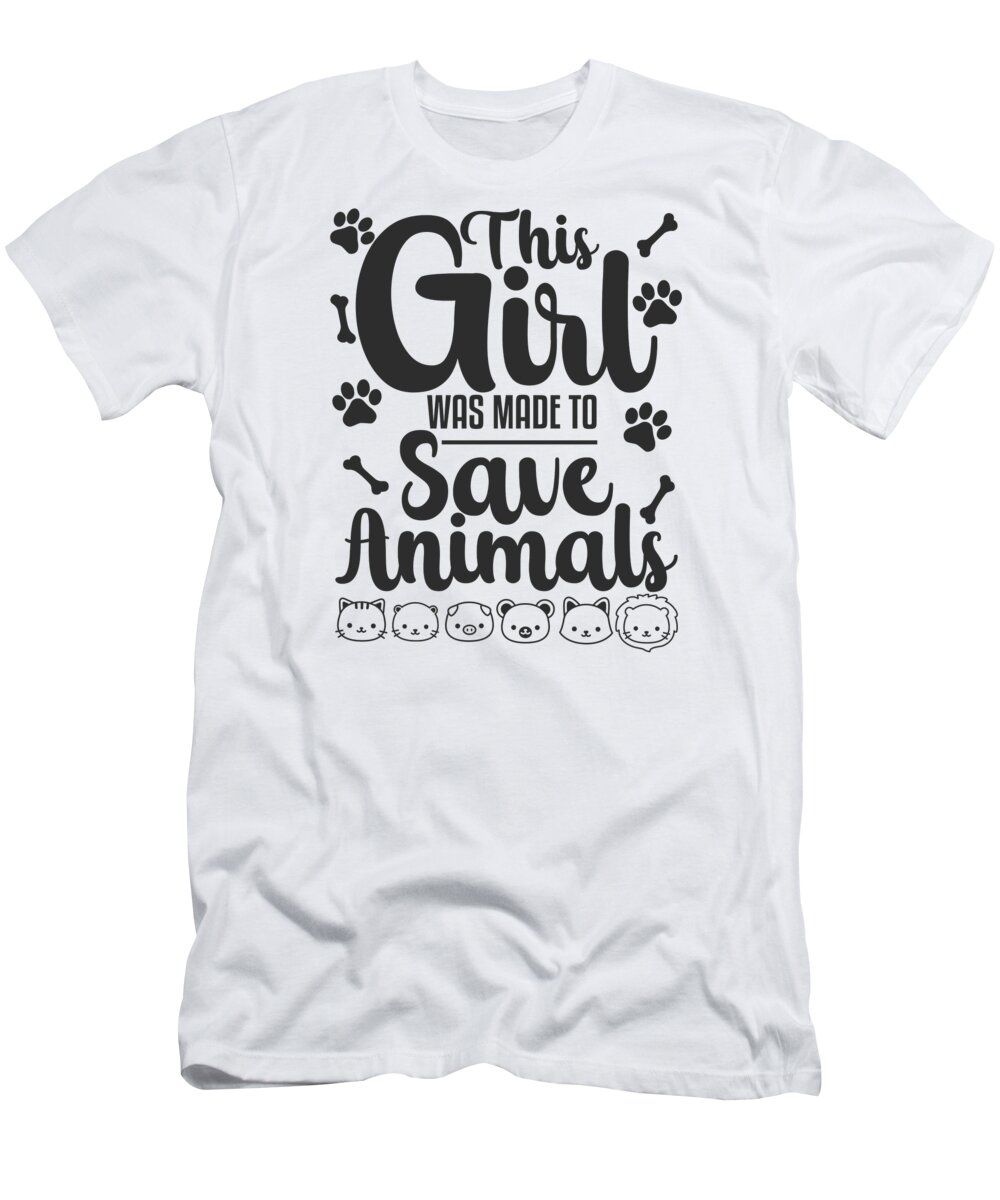 Vet Tech T-Shirt featuring the digital art Vet Tech Animal Conservation Veterinary Medicine by Toms Tee Store