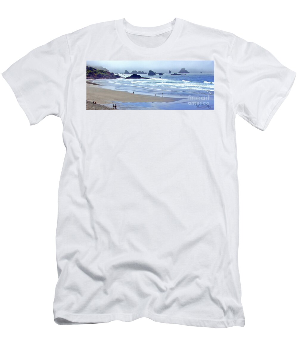 Nature T-Shirt featuring the photograph View from Ecola State Park by Mariarosa Rockefeller