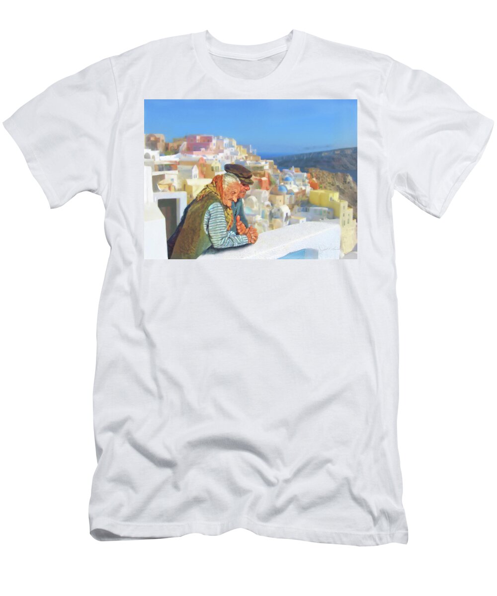 Elders T-Shirt featuring the painting View from the Wall by Joel Smith