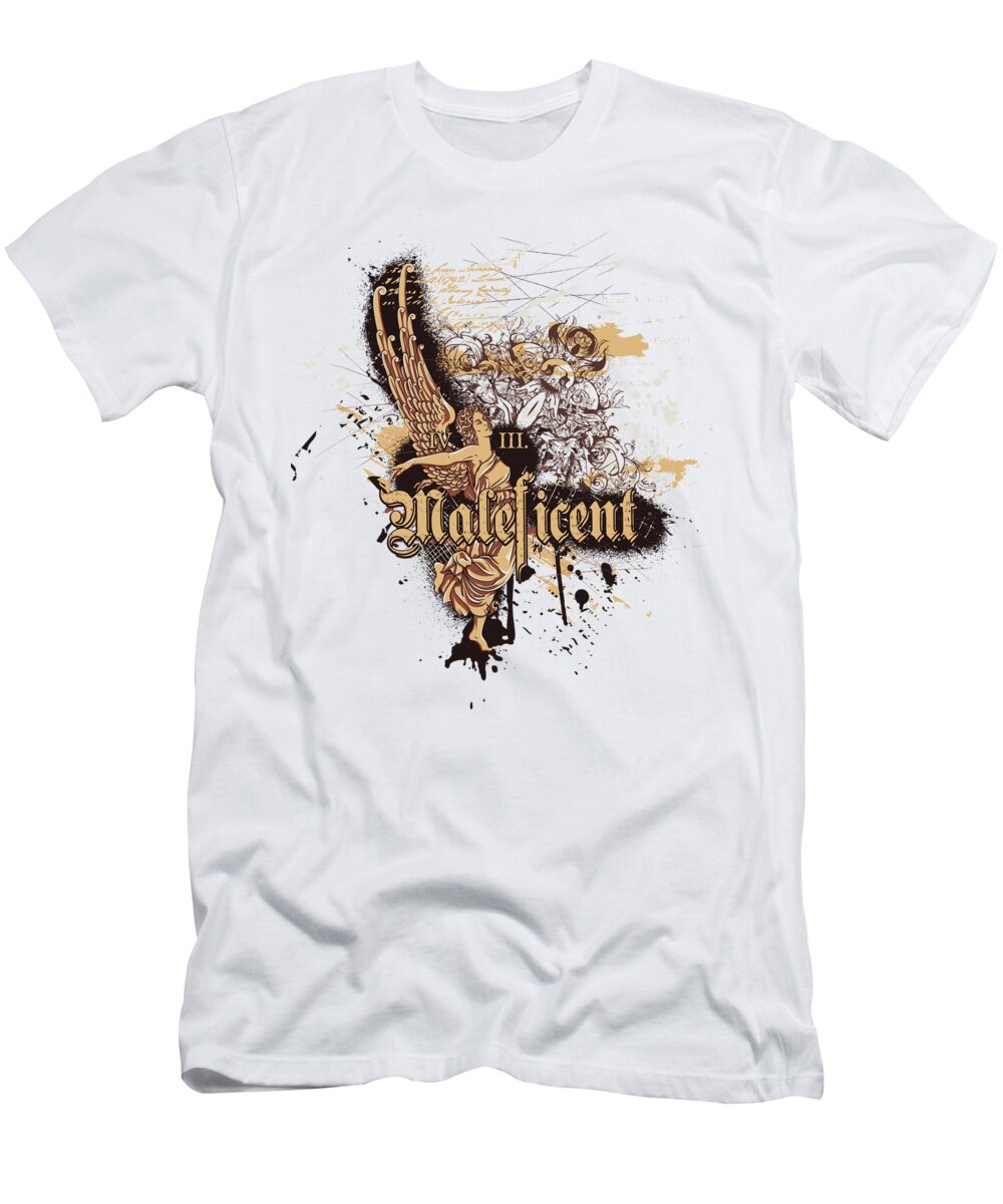 Angel T-Shirt featuring the digital art Vintage Arch Angel Maleficent by Jacob Zelazny