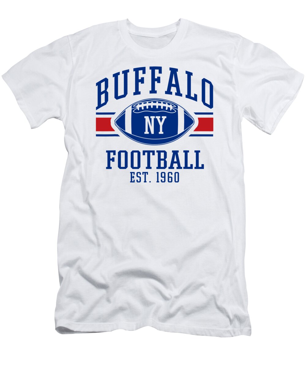 Vintage Buffalo Football New York T-Shirt by Dastay Store - Pixels
