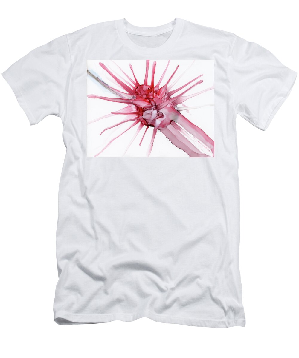 Alcohol T-Shirt featuring the painting Virus by KC Pollak