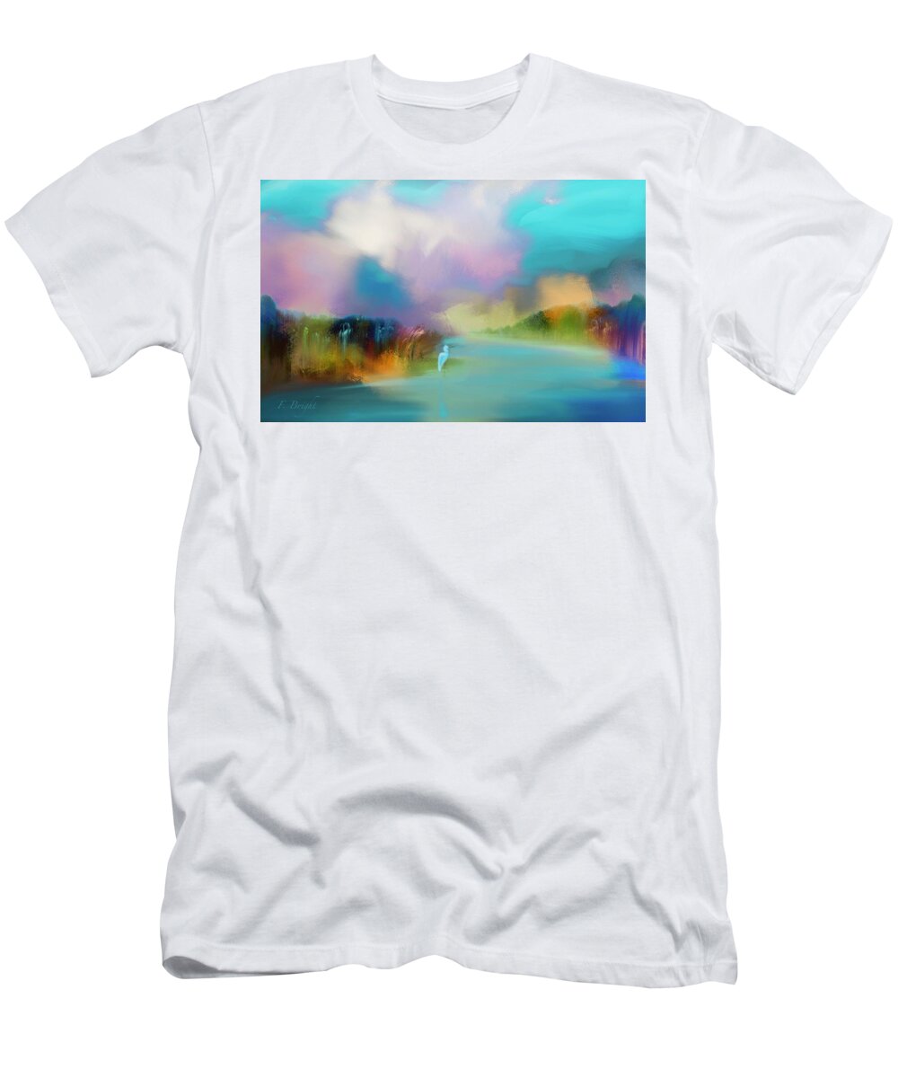 Ipad Painting T-Shirt featuring the digital art Vivid Waters by Frank Bright