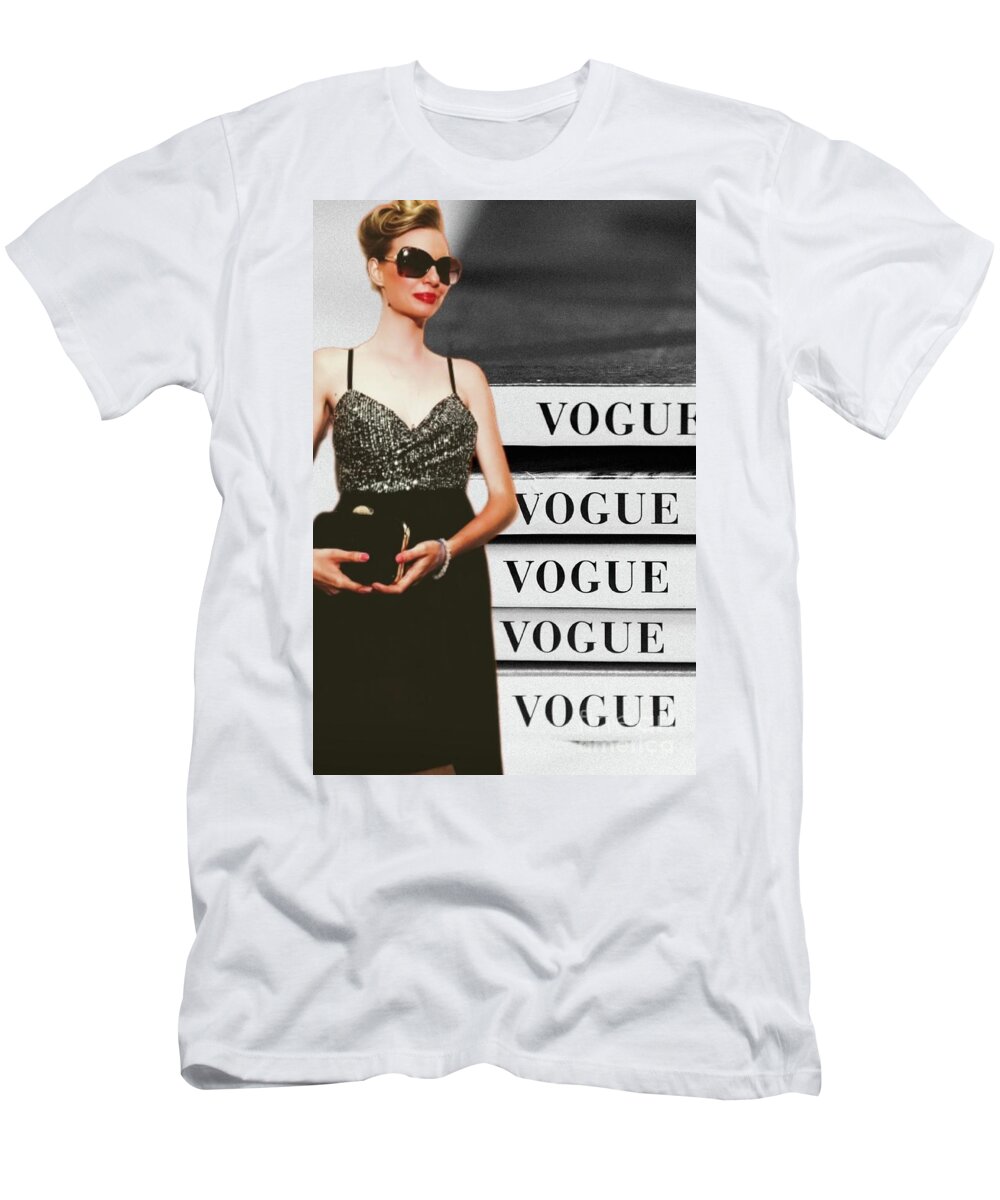 Fineart T-Shirt featuring the digital art Voque Catwalk by Yvonne Padmos