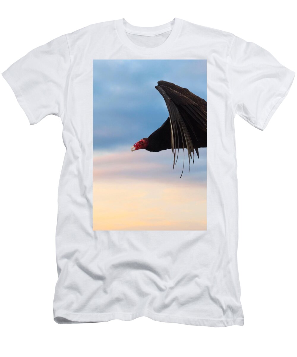 Nature T-Shirt featuring the mixed media Vulture by Judy Cuddehe