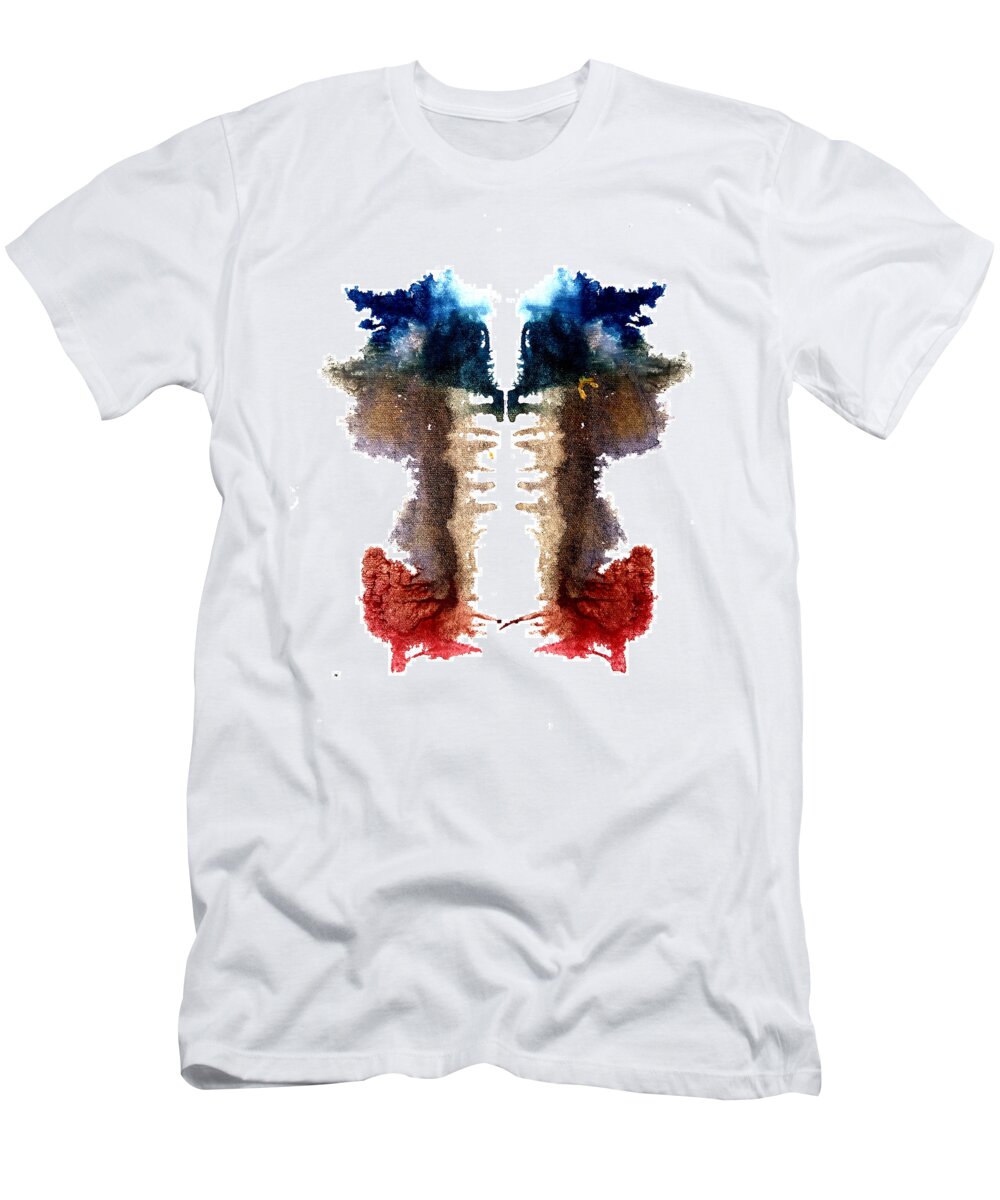 Abstract T-Shirt featuring the painting Popsicle Person by Stephenie Zagorski