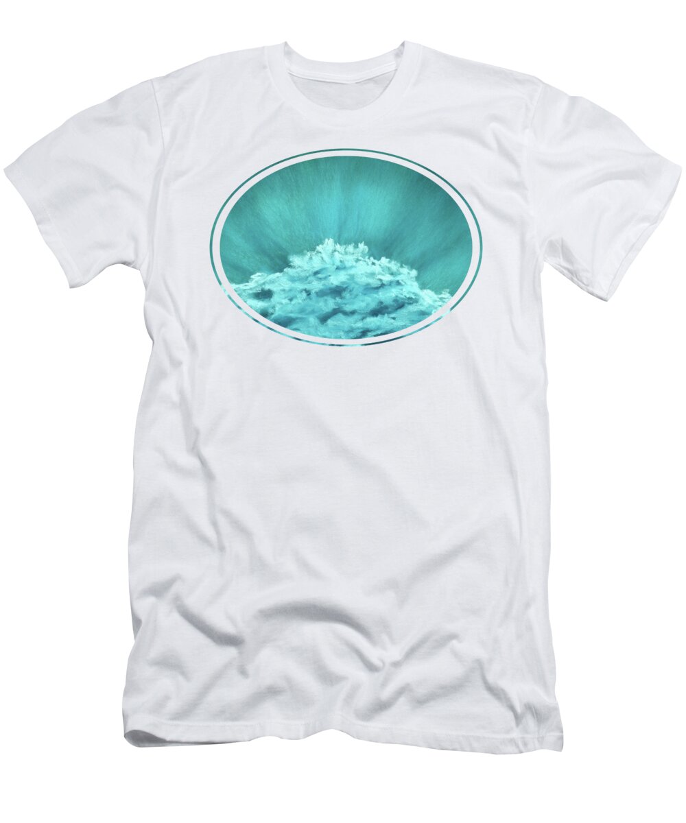 Sky T-Shirt featuring the painting Wave Cloud - Sky and Clouds Collection by Anastasiya Malakhova
