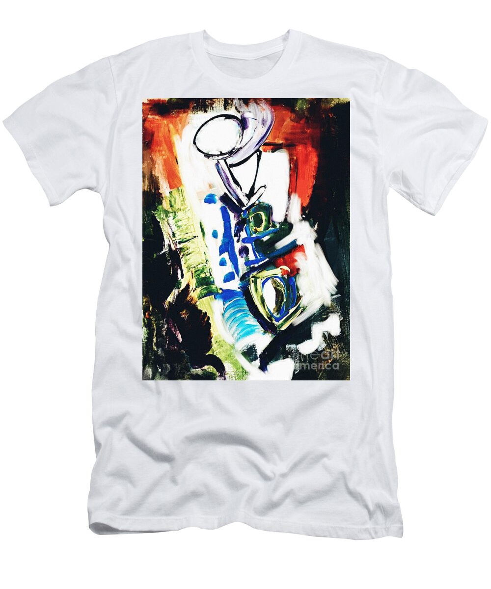Contemporary Art T-Shirt featuring the painting We are held within them by Jeremiah Ray