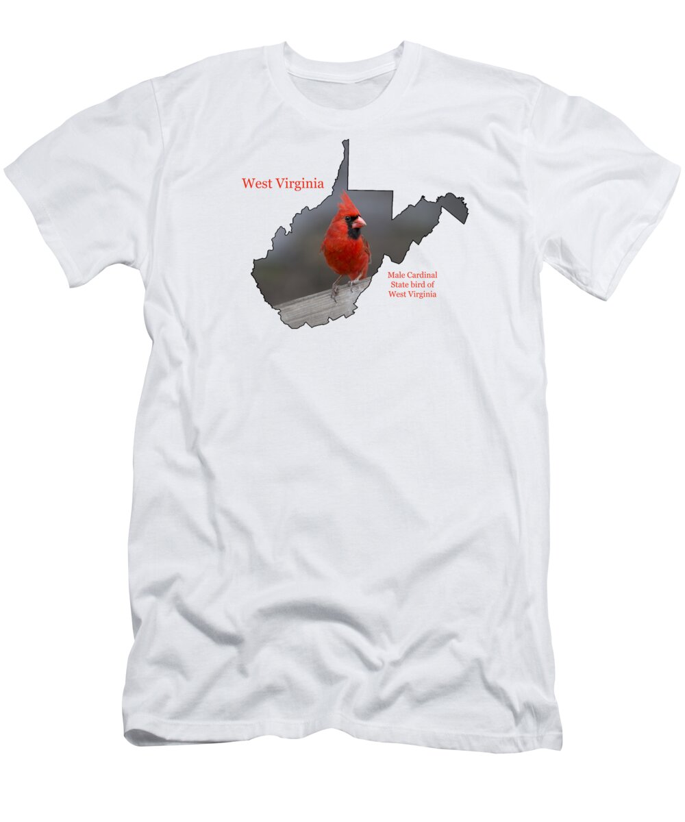Cardinal T-Shirt featuring the photograph West Virginia themed accessories by Daniel Friend