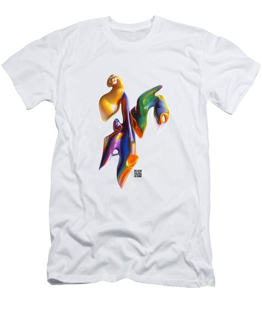 Abstract T-Shirt featuring the digital art What are You Doing? by Rafael Salazar