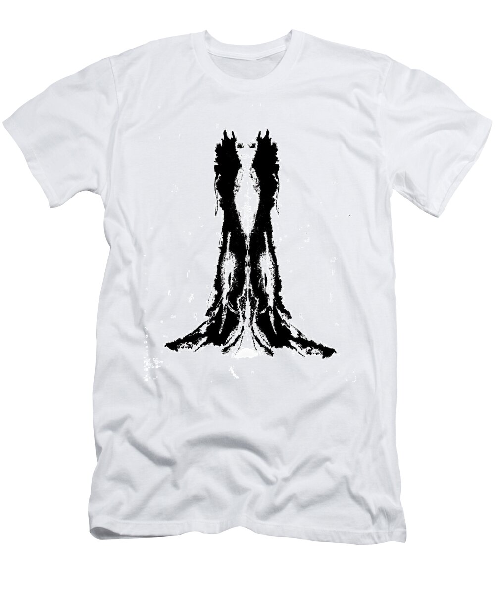 Ink Blot T-Shirt featuring the painting Widow by Stephenie Zagorski
