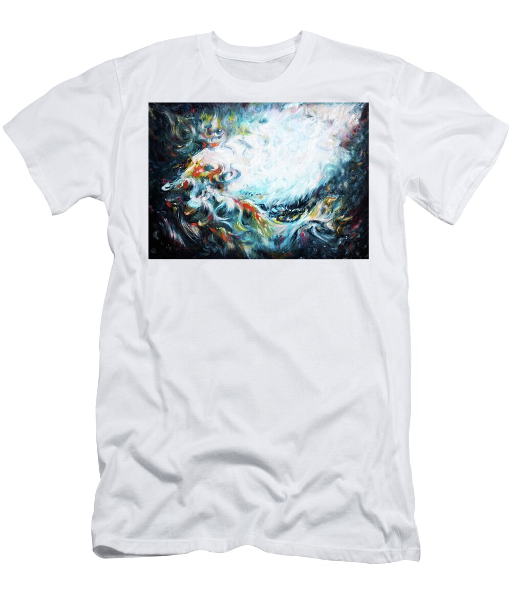 Abstract T-Shirt featuring the painting Wilderness - Abstract by Harsh Malik