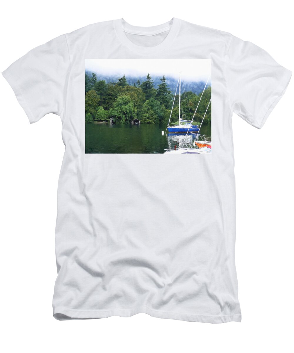 Lake Windermere T-Shirt featuring the photograph Windermere Mooring by Brian Watt