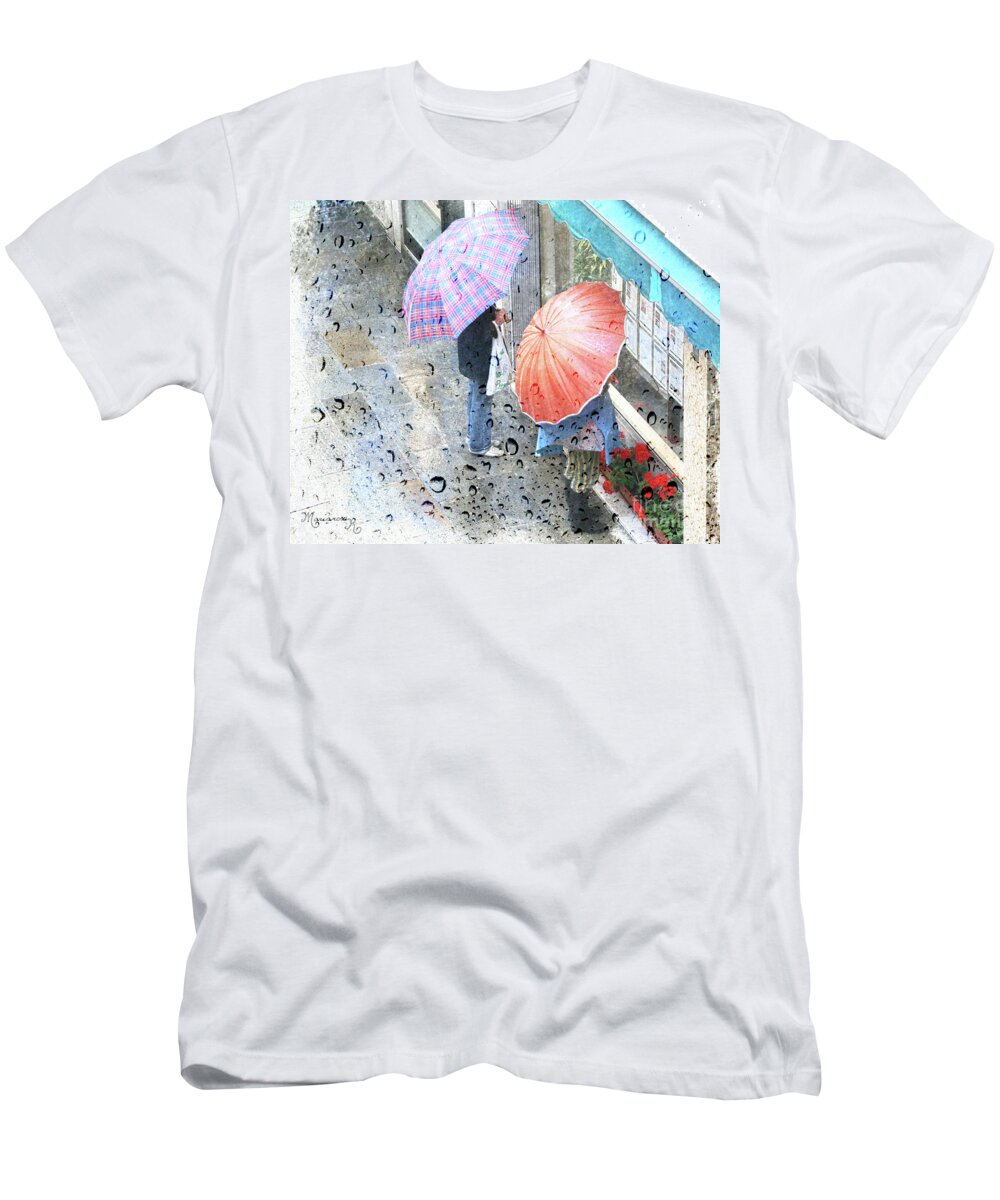 Venice T-Shirt featuring the digital art Window-Shopping Weather by Mariarosa Rockefeller
